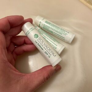 SOLVADERM Lip Defense SPF 15 Lip Balm BUNDLE OF 3
